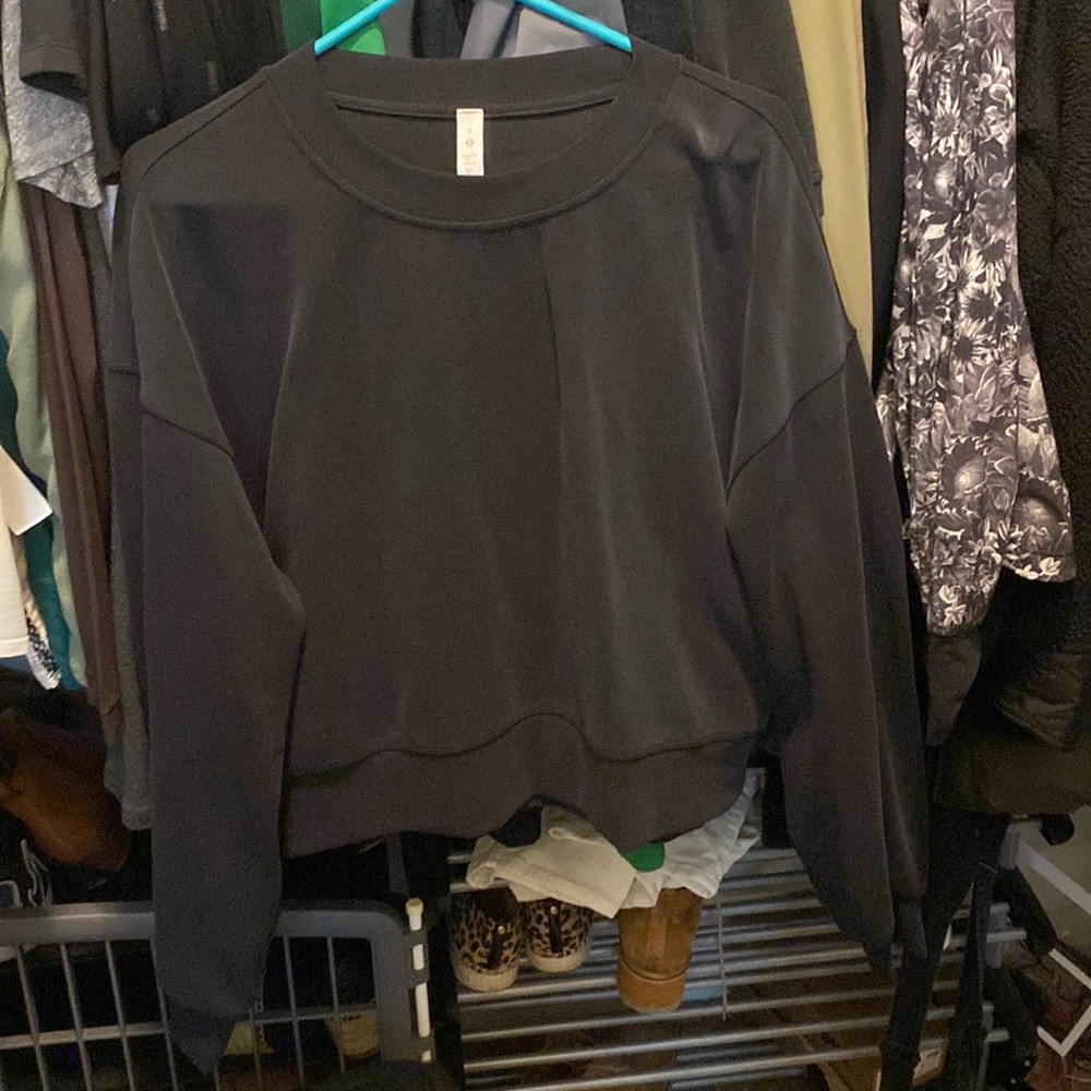 Lululemon lounge crop soft stream crew sweatshirt 8